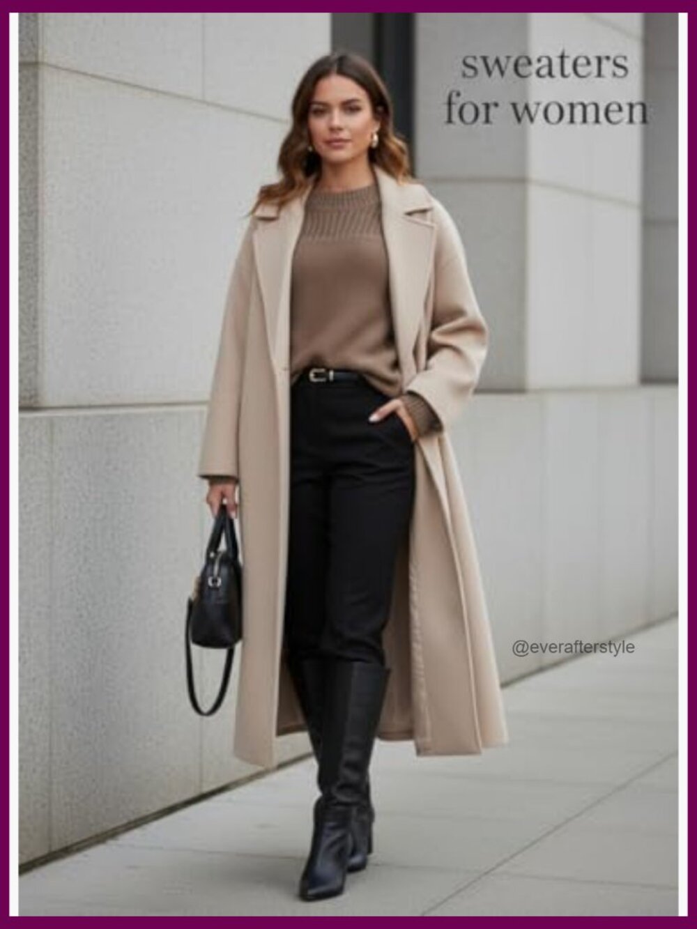 Casual Long Sleeve Crewneck Knit Pullover Sweater Jumper - Picture 6 of 7
